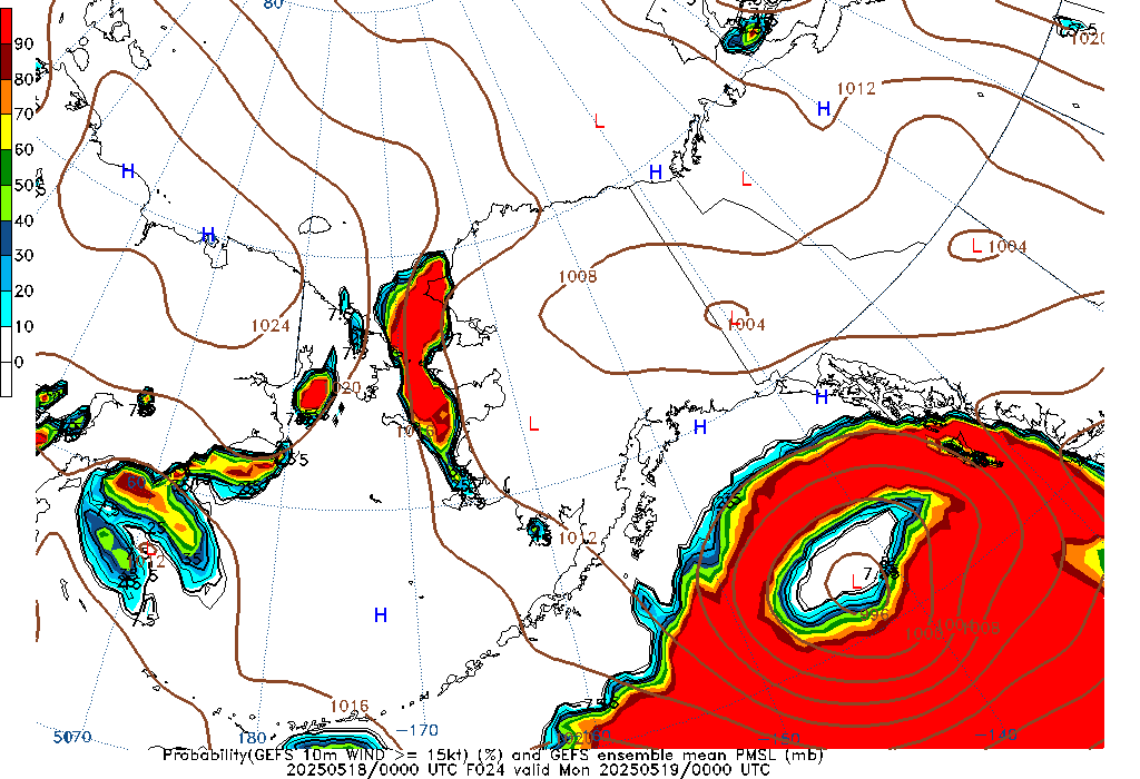 GEFS 024 Hour Prob 10m Wind >= 15kt image