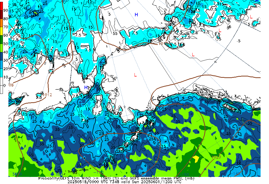 GEFS 348 Hour Prob 10m Wind >= 15kt image