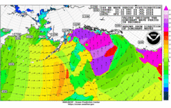 Latest 48 hour Alaska wave period forecast