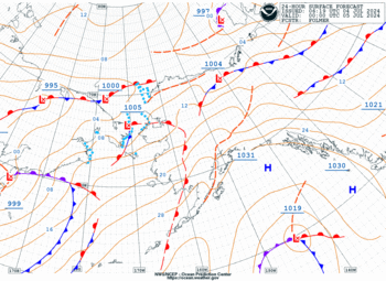 Latest 24 hour Pacific (Alaska) surface forecast