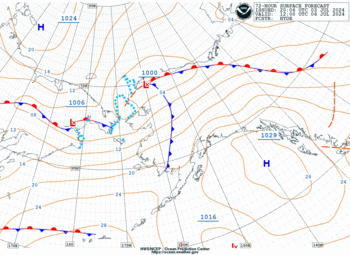 Latest 72 hour Pacific surface forecast