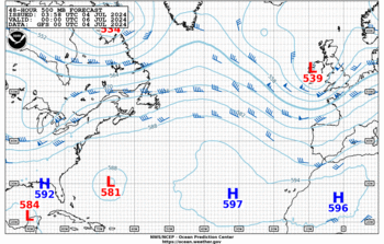 Latest 48 hour Atlantic 500 mb forecast--High Seas