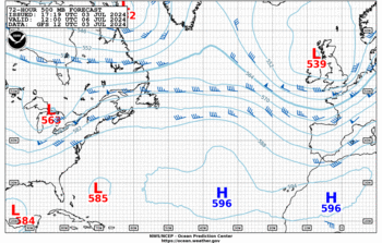 Latest 72 hour Atlantic 500 mb forecast--High Seas